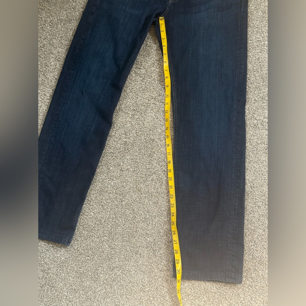 7 For All Mankind Men's Slimmy Straight Leg Jeans - Dark Wash Size 33 EUC - Picture 11 of 11